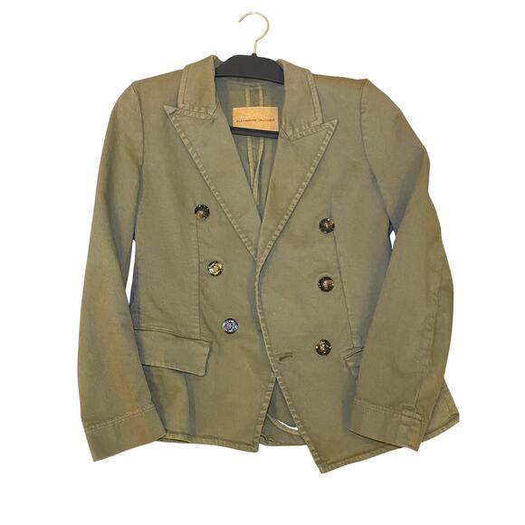 Alexandre Vauthier Womens Green Cargo Button up Blazer Military Jacket FR 40 - Picture 3 of 6